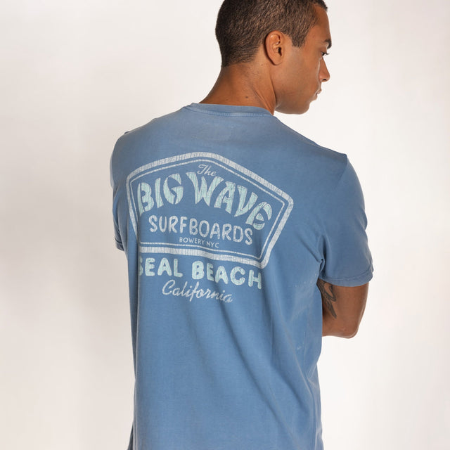 MAN'S "BIG WAVE" CREW NECK S/S T-SHIRT - SOFT JERSEY - REGULAR FIT