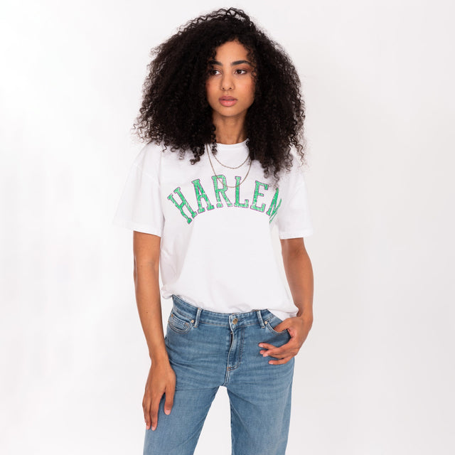 WOMAN'S "HARLEM" CREW NECK S/S T-SHIRT - VINTAGE JERSEY - BOY FIT