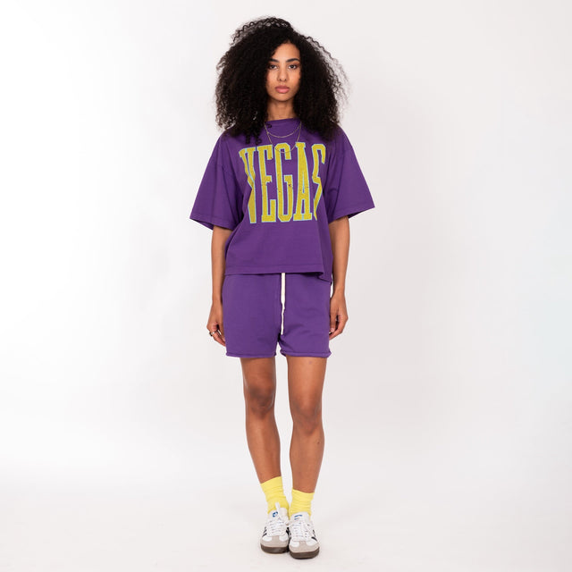 WOMAN'S "VEGAS" CREW NECK S/S T-SHIRT - VINTAGE JERSEY - OVERSIZE FIT