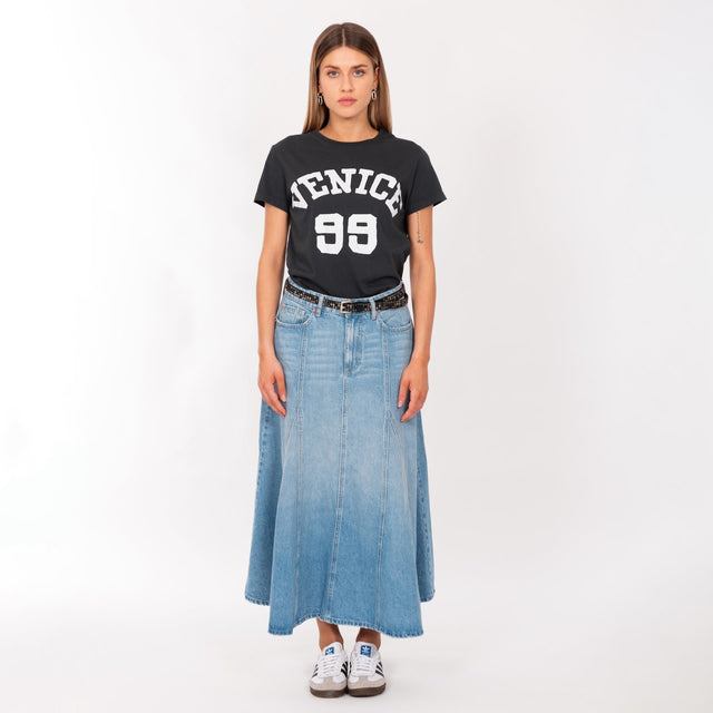 WOMAN'S "VENICE 99" CREW NECK S/S T-SHIRT - VINTAGE JERSEY - REGULAR FIT - Bowery NYC
