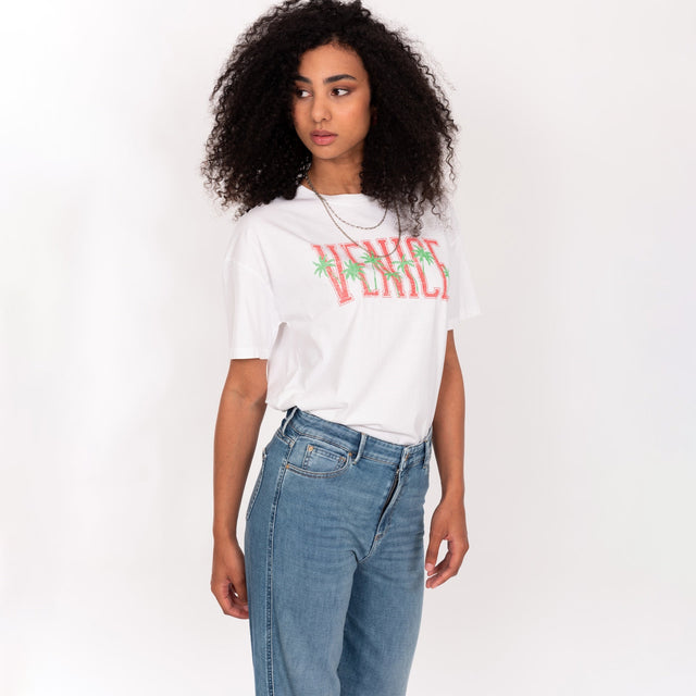 WOMAN'S "VENICE" CREW NECK S/S T-SHIRT - VINTAGE JERSEY - BOY FIT - Bowery NYC