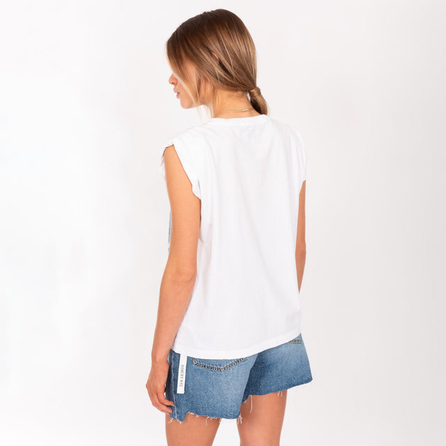 WOMAN'S "BROOKLYN 32" PUFF SHOULDER CREW NECK S/S T-SHIRT - VINTAGE JERSEY - REGULAR FIT