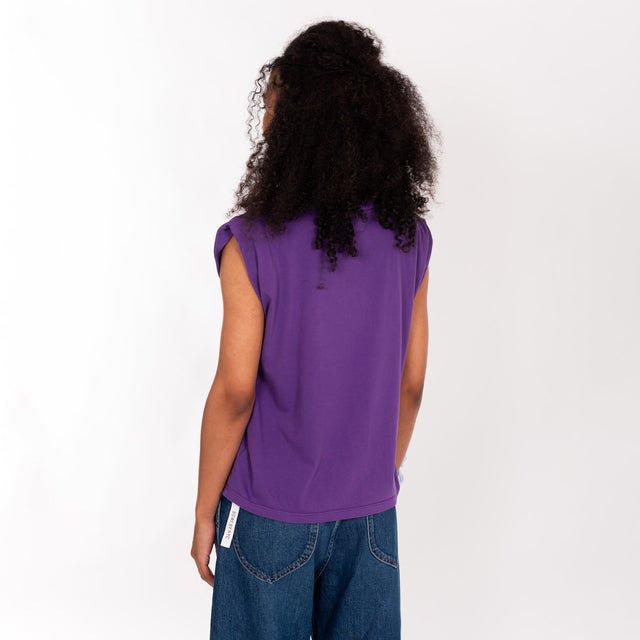 WOMAN'S "BROOKLYN 32" PUFF SHOULDER CREW NECK S/S T-SHIRT - VINTAGE JERSEY - REGULAR FIT