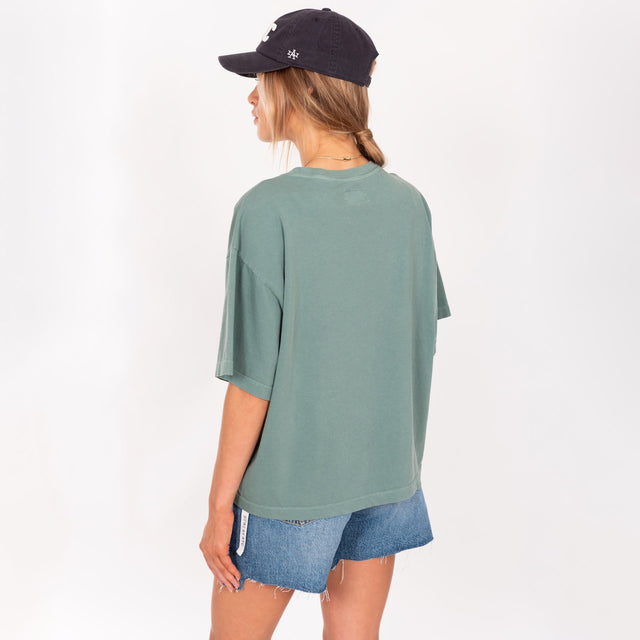 WOMAN'S "BROOKLYN 32" CREW NECK S/S T-SHIRT - VINTAGE JERSEY - OVERSIZE FIT
