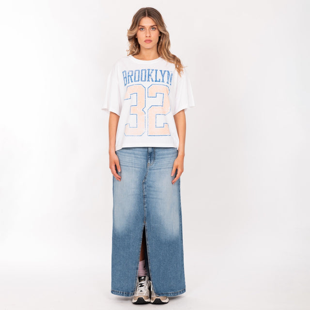 WOMAN'S "BROOKLYN 32" CREW NECK S/S T-SHIRT - VINTAGE JERSEY - OVERSIZE FIT