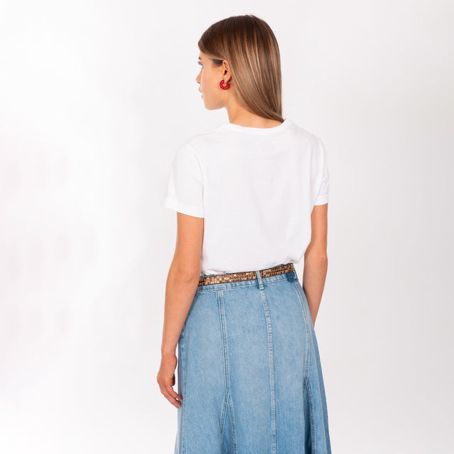 WOMAN'S "CHERRY" CREW NECK S/S T-SHIRT - VINTAGE JERSEY - REGULAR FIT - Bowery NYC