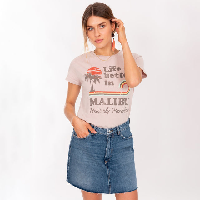 WOMAN'S "LIFE IS BETTER" CREW NECK S/S T-SHIRT - SOFT JERSEY - REGULAR FIT - Bowery NYC