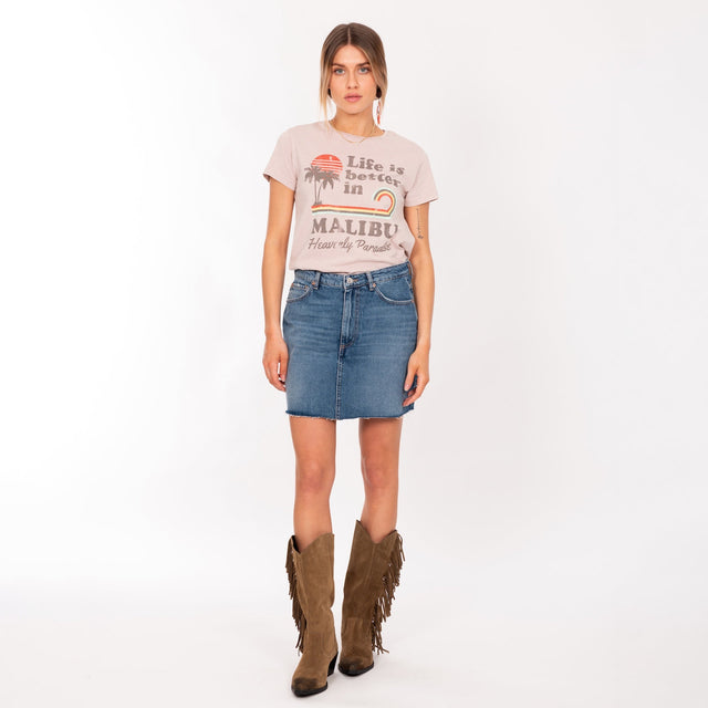 WOMAN'S "LIFE IS BETTER" CREW NECK S/S T-SHIRT - SOFT JERSEY - REGULAR FIT - Bowery NYC
