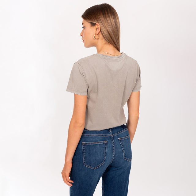 WOMAN'S "LONG BEACH" CREW NECK S/S T-SHIRT - SOFT JERSEY - REGULAR FIT - Bowery NYC