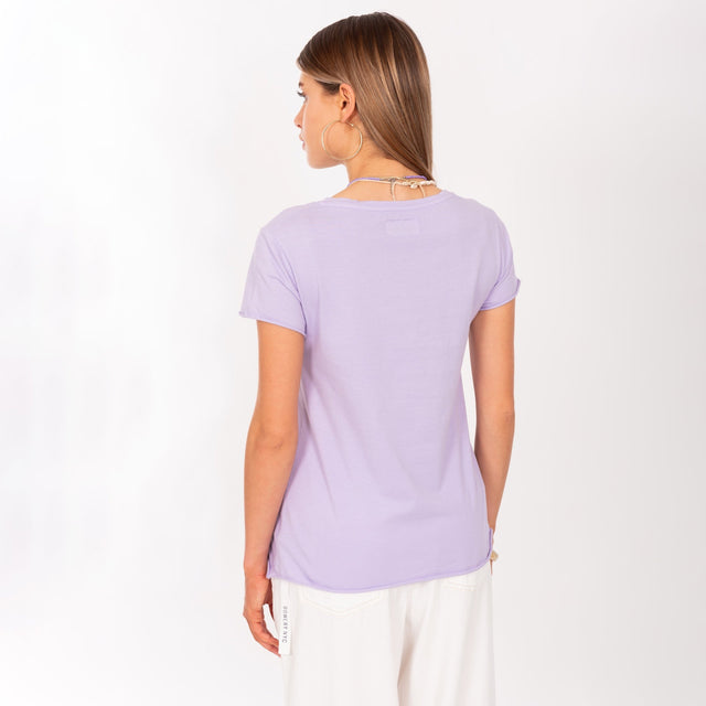 V NECK S/S T-SHIRT - VINTAGE JERSEY - REGULAR FIT - Bowery NYC