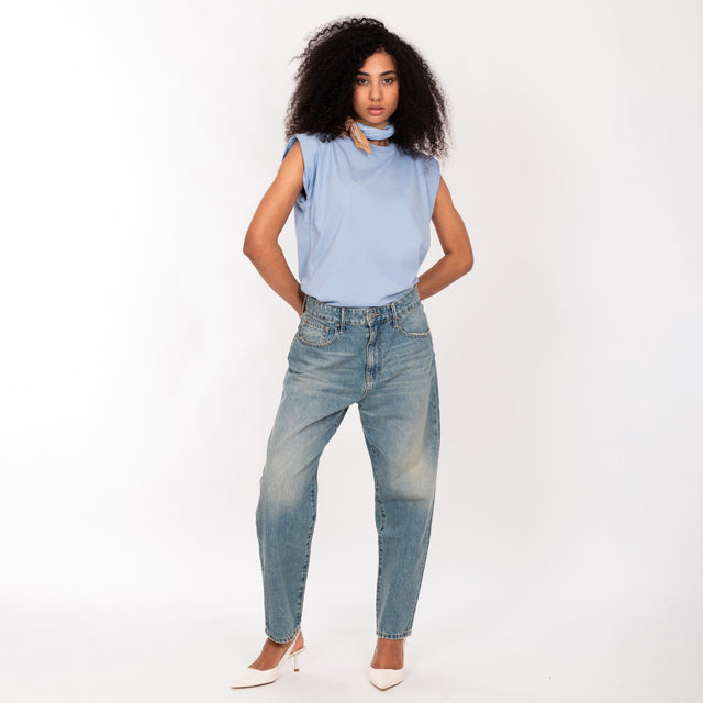 PUFF SHOULDER CREW NECK S/S T-SHIRT - VINTAGE JERSEY - REGULAR FIT - Bowery NYC