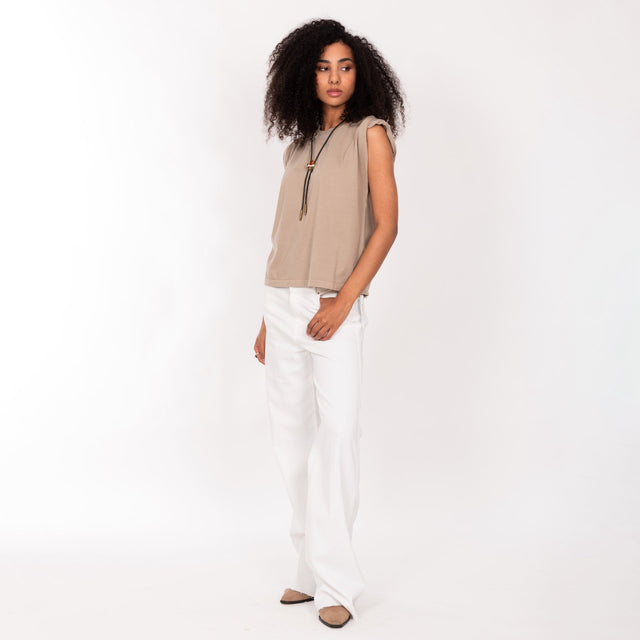 PUFF SHOULDER CREW NECK S/S T-SHIRT - VINTAGE JERSEY - REGULAR FIT - Bowery NYC