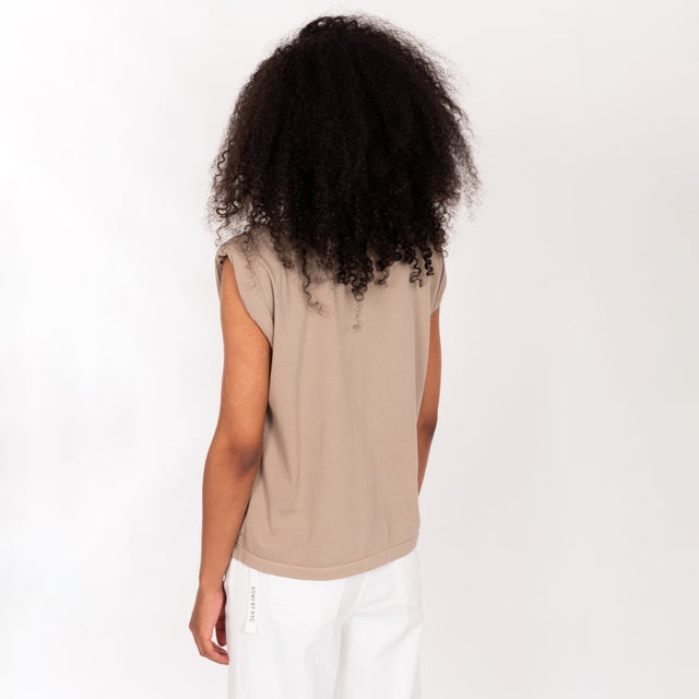 PUFF SHOULDER CREW NECK S/S T-SHIRT - VINTAGE JERSEY - REGULAR FIT - Bowery NYC