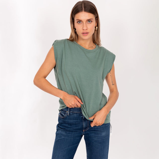 PUFF SHOULDER CREW NECK S/S T-SHIRT - VINTAGE JERSEY - REGULAR FIT - Bowery NYC