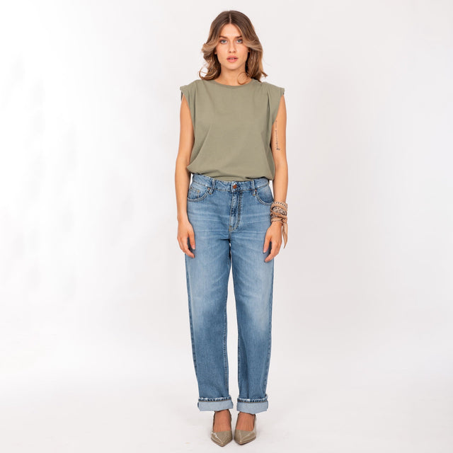 PUFF SHOULDER CREW NECK S/S T-SHIRT - VINTAGE JERSEY - REGULAR FIT - Bowery NYC