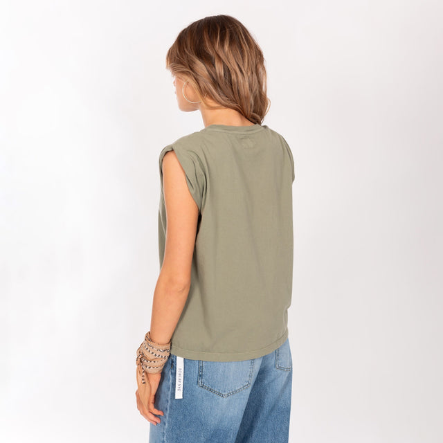 PUFF SHOULDER CREW NECK S/S T-SHIRT - VINTAGE JERSEY - REGULAR FIT - Bowery NYC