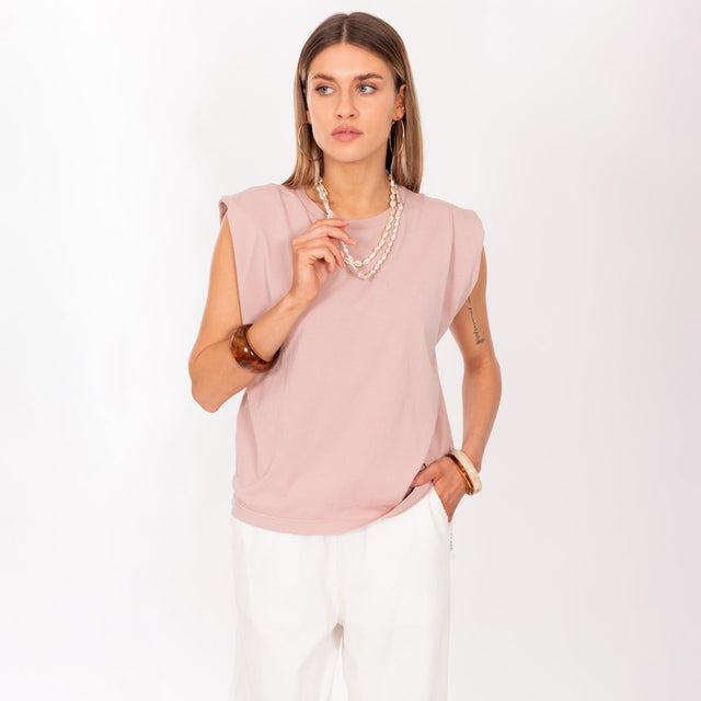 PUFF SHOULDER CREW NECK S/S T-SHIRT - VINTAGE JERSEY - REGULAR FIT - Bowery NYC