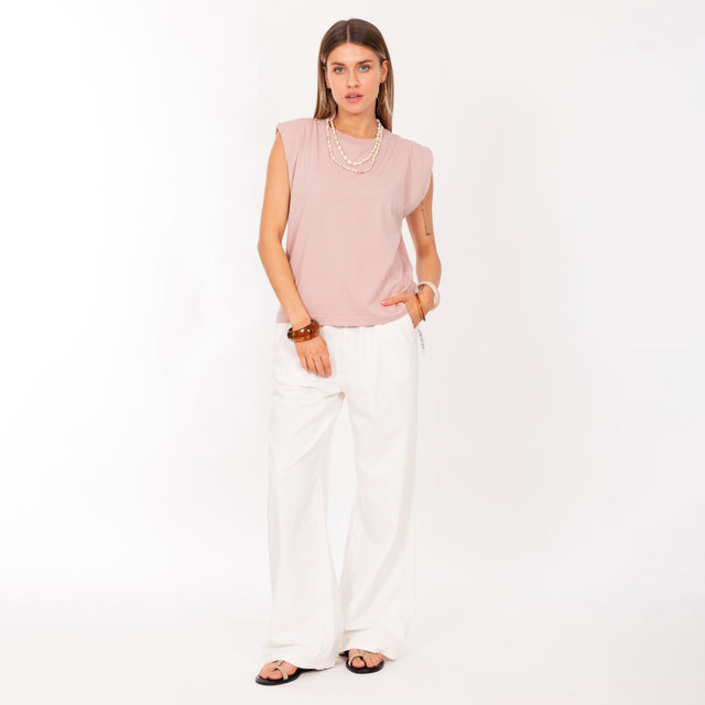 PUFF SHOULDER CREW NECK S/S T-SHIRT - VINTAGE JERSEY - REGULAR FIT - Bowery NYC