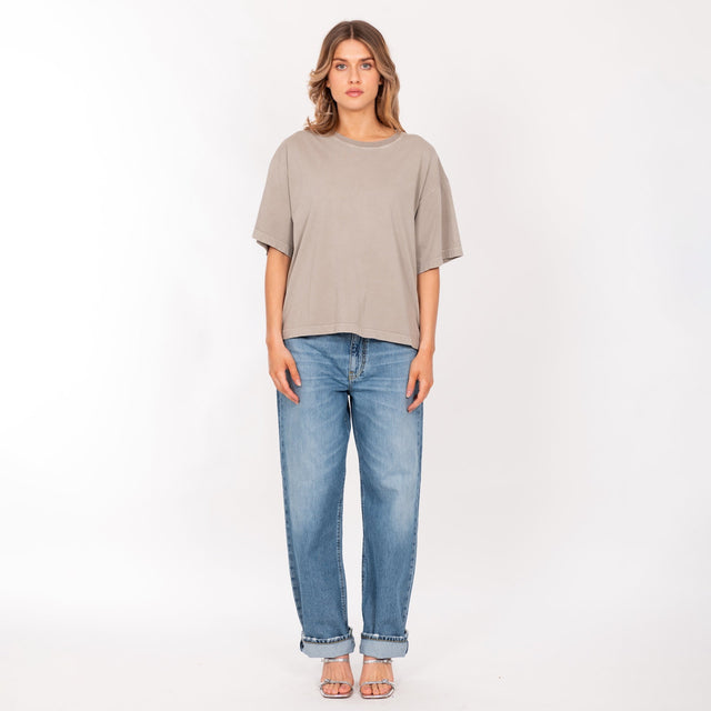 CREW NECK S/S T-SHIRT - VINTAGE JERSEY - OVERSIZE FIT - Bowery NYC