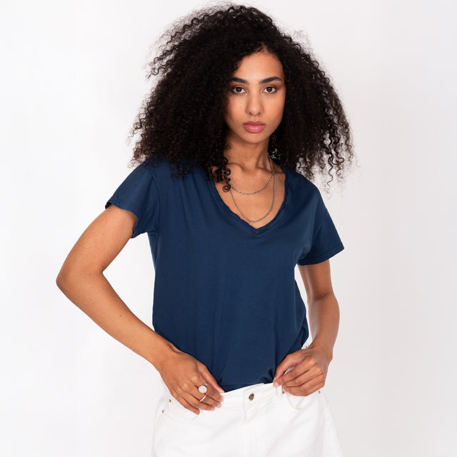 FRAYED CUT CREW NECK S/S T-SHIRT - SLUB JERSEY - Bowery NYC