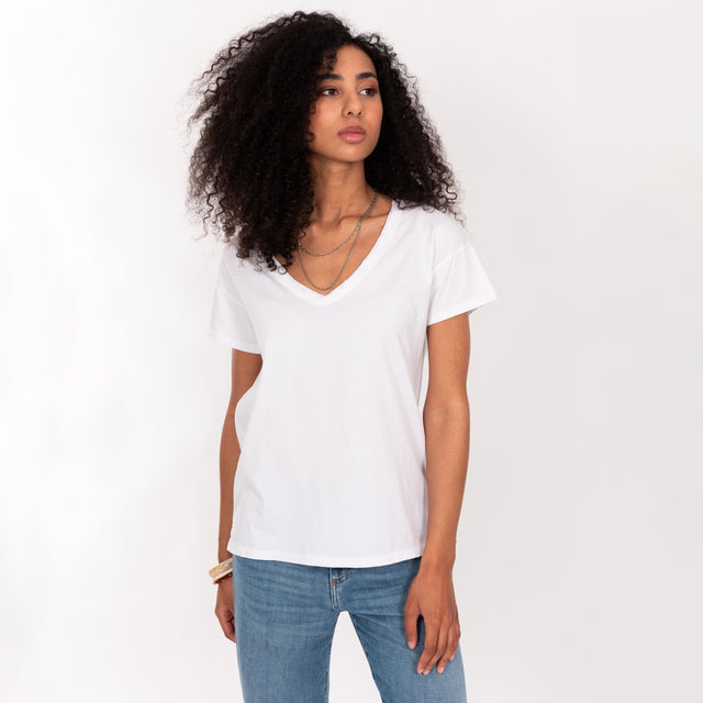 FRAYED CUT CREW NECK S/S T-SHIRT - SLUB JERSEY