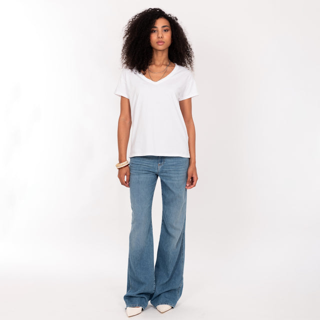 FRAYED CUT CREW NECK S/S T-SHIRT - SLUB JERSEY