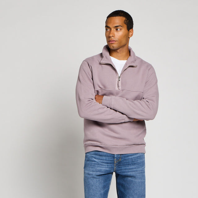 ESSENTIAL HALF ZIP SWEAT - Bowery NYC