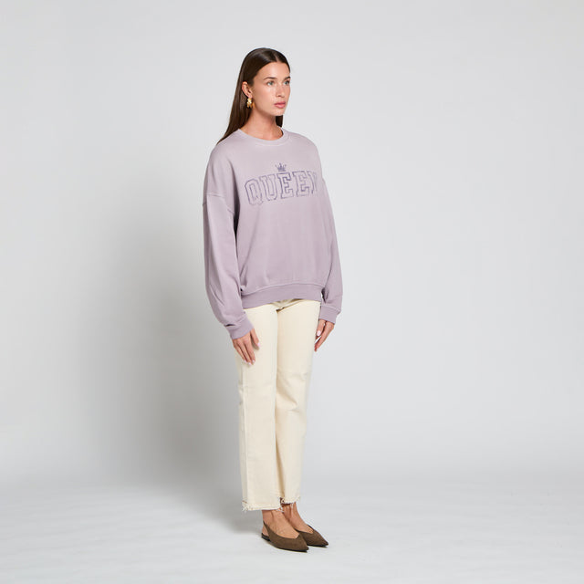 QUEEN GRAPHIC BRUSHED SWEAT