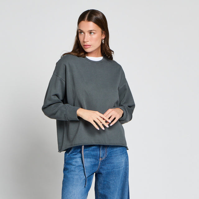 ESSENTIAL CREW NECK BRUSHED SWEAT - Bowery NYC