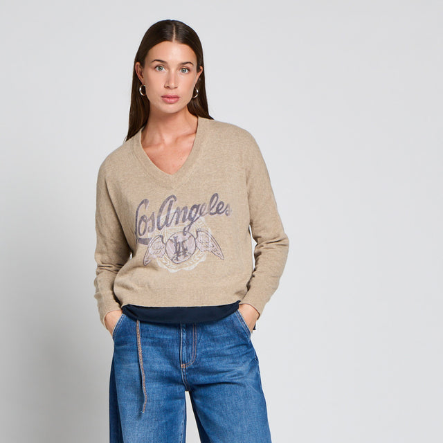 LOS ANGELES KNITTED V NECK