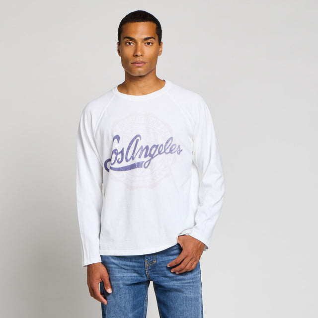 LOS ANGELES RAGLAN T-SHIRT - HEAVY SLUB JERSEY - Bowery NYC