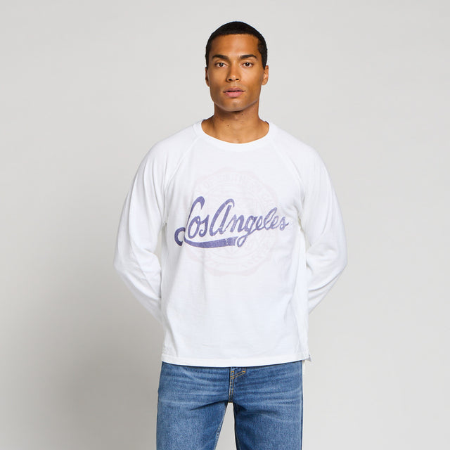 LOS ANGELES RAGLAN T-SHIRT - HEAVY SLUB JERSEY - Bowery NYC