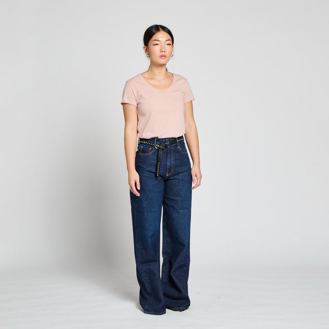 ESSENTIAL V-NECK T-SHIRT - VINTAGE JERSEY - Bowery NYC