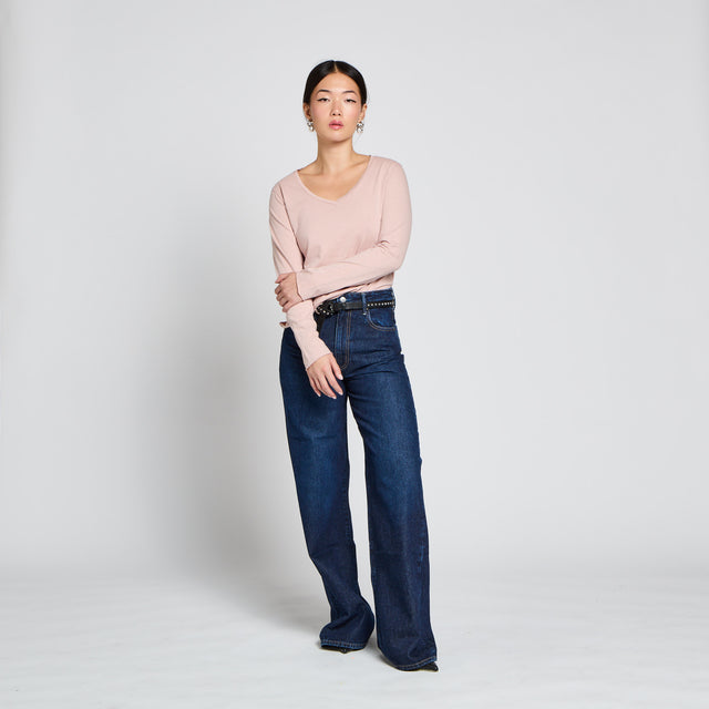 ESSENTIAL V-NECK T-SHIRT - VINTAGE JERSEY - Bowery NYC