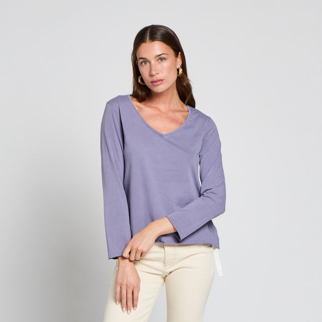 ESSENTIAL V-NECK T-SHIRT - VINTAGE JERSEY - Bowery NYC