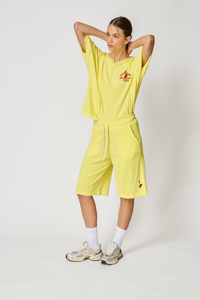 CHERRY BERMUDA SHORTS - SPONGE SWEAT - Bowery NYC