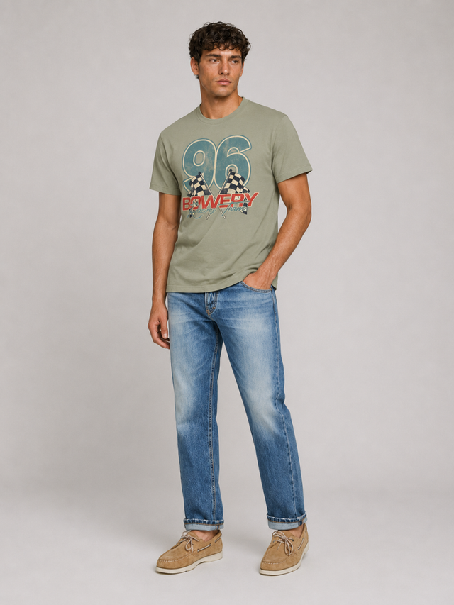 96 BOWERY RACING T-SHIRT - SLUB JERSEY - Bowery NYC