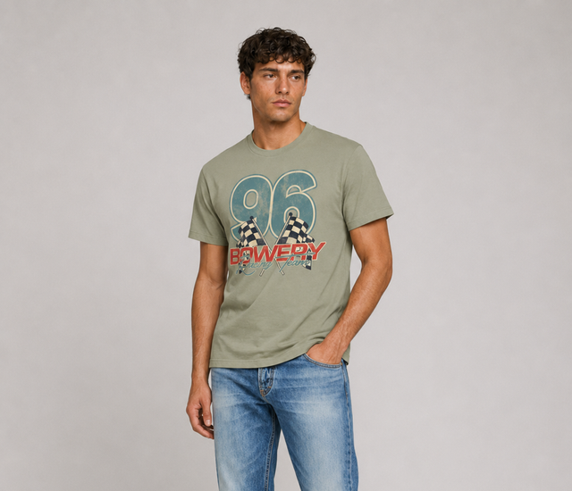 96 BOWERY RACING T-SHIRT - SLUB JERSEY - Bowery NYC