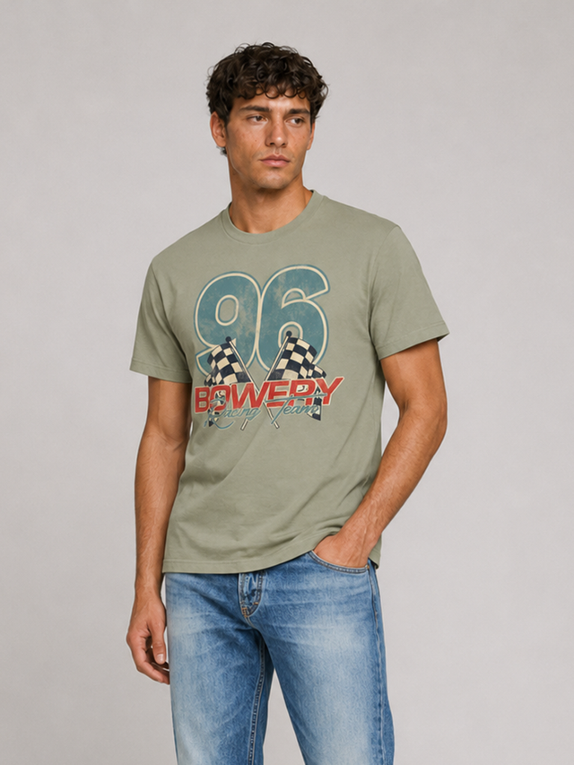 96 BOWERY RACING T-SHIRT - SLUB JERSEY - Bowery NYC