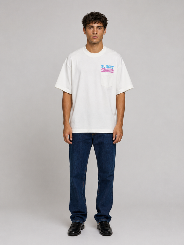 SUNSET T-SHIRT WITH POCKET - HEAVY JERSEY