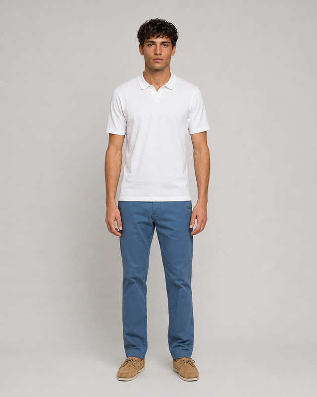 ESSENTIAL POLO NO BUTTONS - SLUB JERSEY