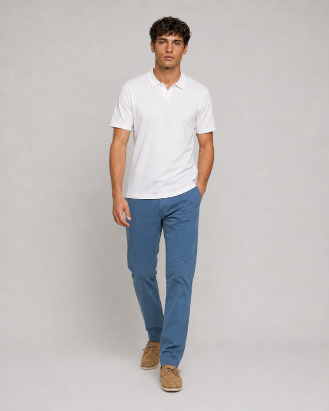 ESSENTIAL POLO NO BUTTONS - SLUB JERSEY