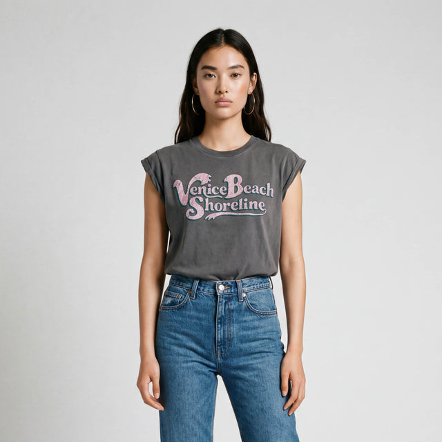 VENICE BEACH SHORELINE T-SHIRT - VINTAGE JERSEY - Bowery NYC