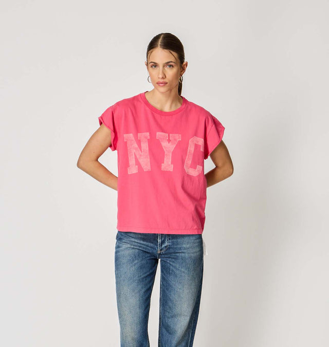 NYC ROLLED UP T-SHIRT - VINTAGE JERSEY - Bowery NYC