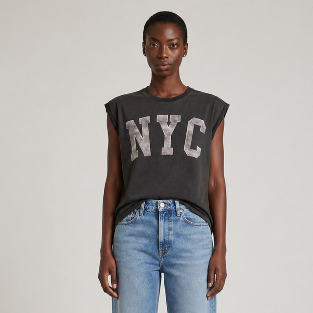 NYC ROLLED UP T-SHIRT - VINTAGE JERSEY - Bowery NYC