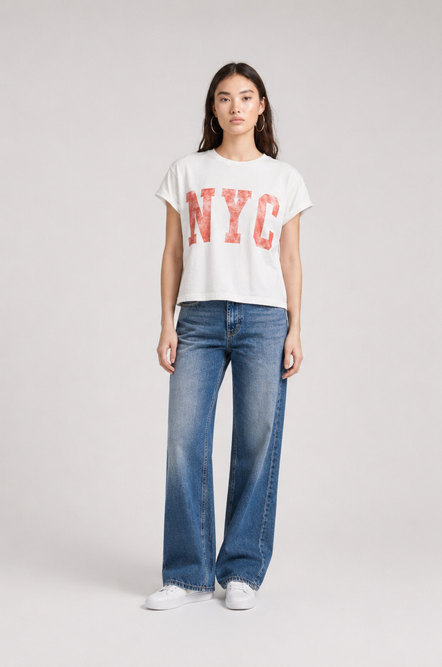 NYC ROLLED UP T-SHIRT - VINTAGE JERSEY - Bowery NYC