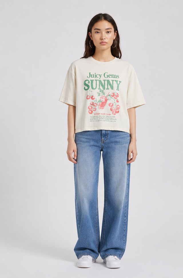 JUICY GEMS SUNNY T-SHIRT - VINTAGE JERSEY - Bowery NYC