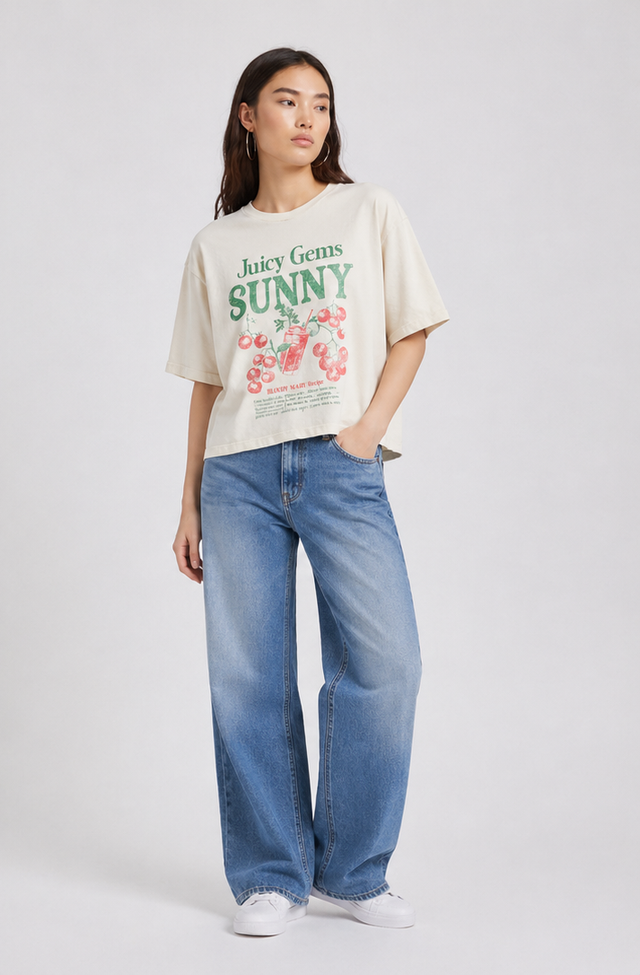 JUICY GEMS SUNNY T-SHIRT - VINTAGE JERSEY - Bowery NYC