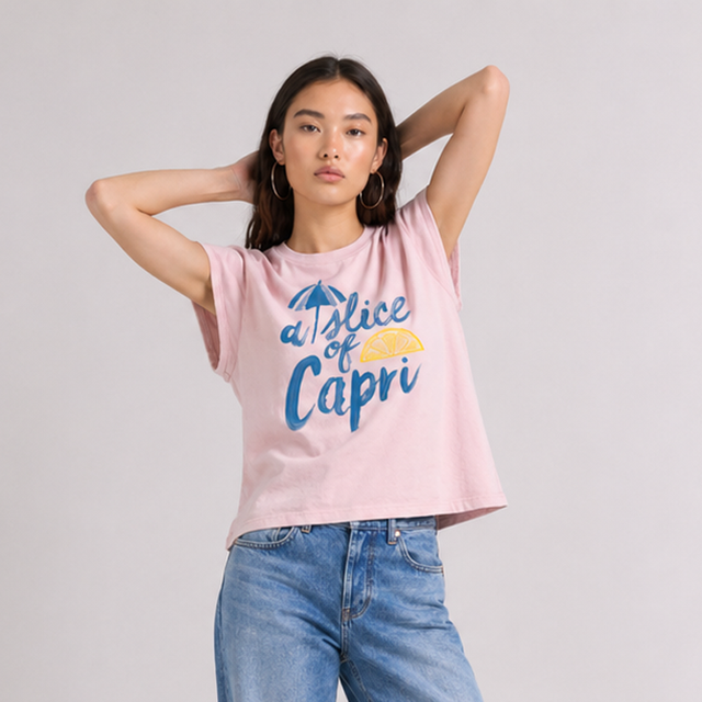 A SLICE OF CAPRI T-SHIRT - SOFT JERSEY - Bowery NYC