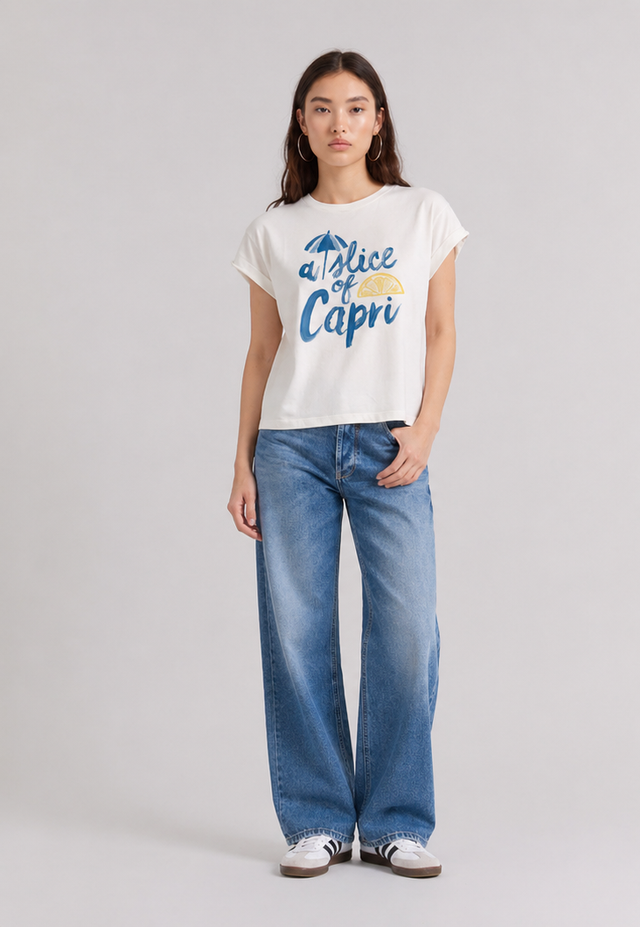 A SLICE OF CAPRI T-SHIRT - SOFT JERSEY - Bowery NYC